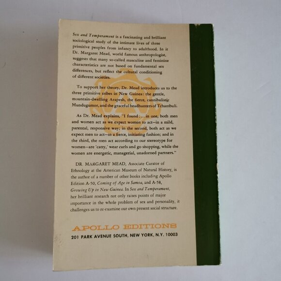 1963 Sex and Temperament by Margaret Mead Paperback Anthropology Study Ethnology - Picture 4 of 9